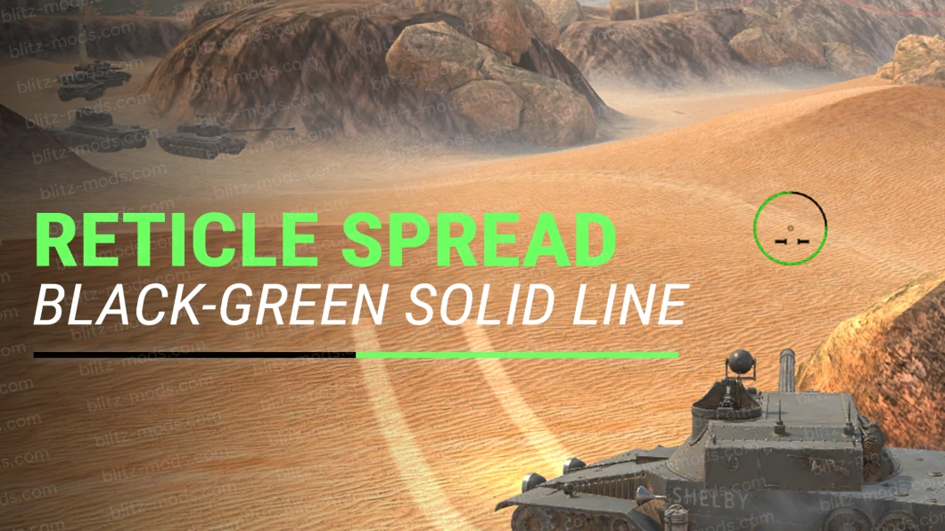 [Reticle Spread] Black-Green solid line